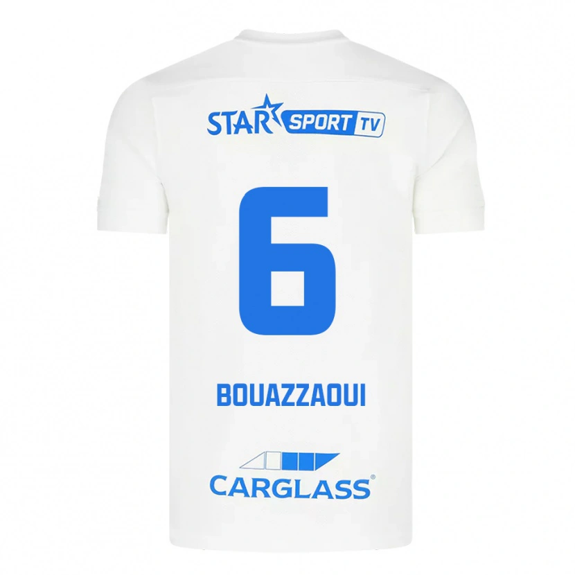 Danxen Pánské Ilyas Bouazzaoui #6 Bílá Modrá Daleko Hráčské Dresy 2025/26 Dres
