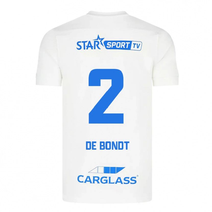 Danxen Pánské Marith De Bondt #2 Bílá Modrá Daleko Hráčské Dresy 2025/26 Dres