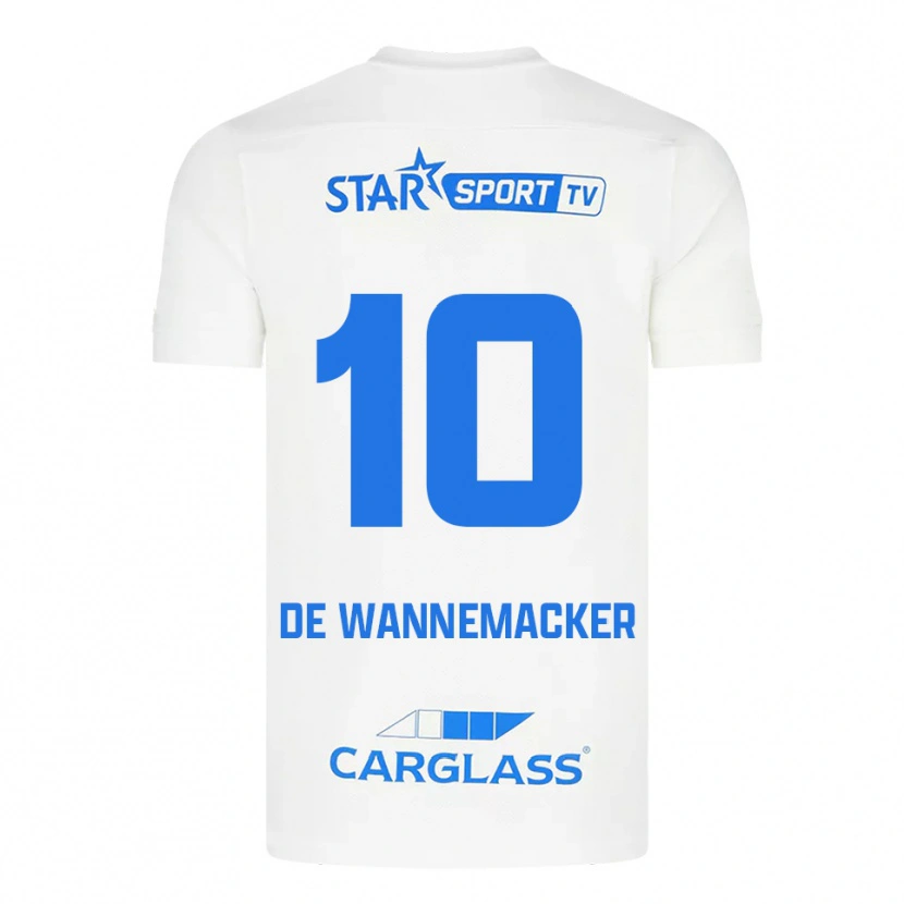 Danxen Pánské August De Wannemacker #10 Bílá Modrá Daleko Hráčské Dresy 2025/26 Dres