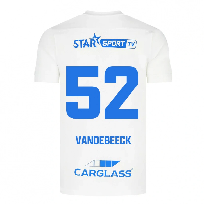 Danxen Pánské Emmely Vandebeeck #52 Bílá Modrá Daleko Hráčské Dresy 2025/26 Dres