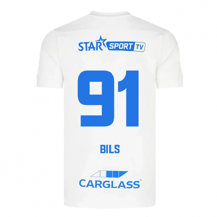 Danxen Pánské Elise Bils #91 Bílá Modrá Daleko Hráčské Dresy 2025/26 Dres