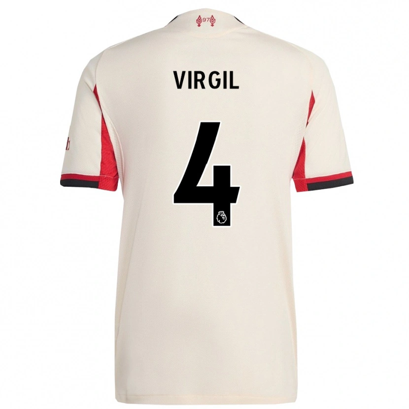 Danxen Pánské Virgil Van Dijk #4 Bílá Černá Daleko Hráčské Dresy 2025/26 Dres