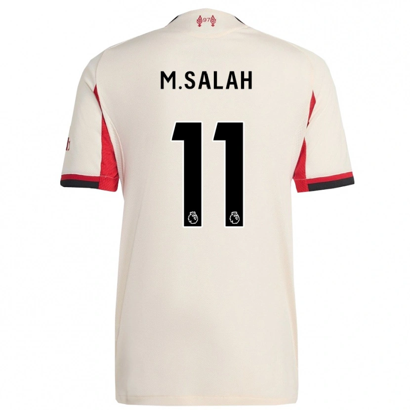 Danxen Pánské Mohamed Salah #11 Bílá Černá Daleko Hráčské Dresy 2025/26 Dres
