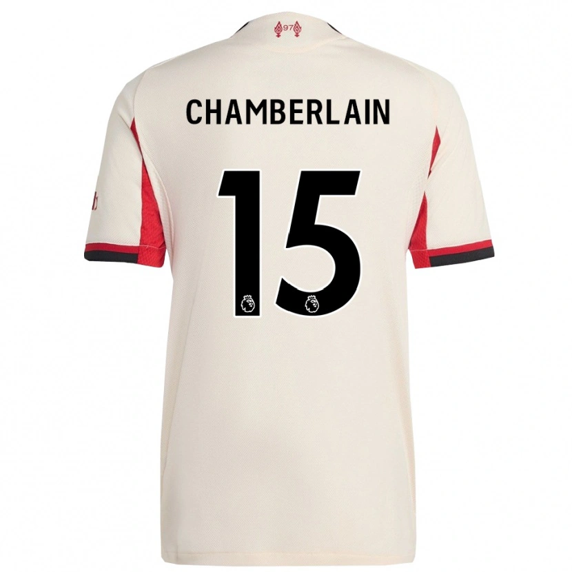 Danxen Pánské Alex Oxlade Chamberlain #15 Bílá Černá Daleko Hráčské Dresy 2025/26 Dres