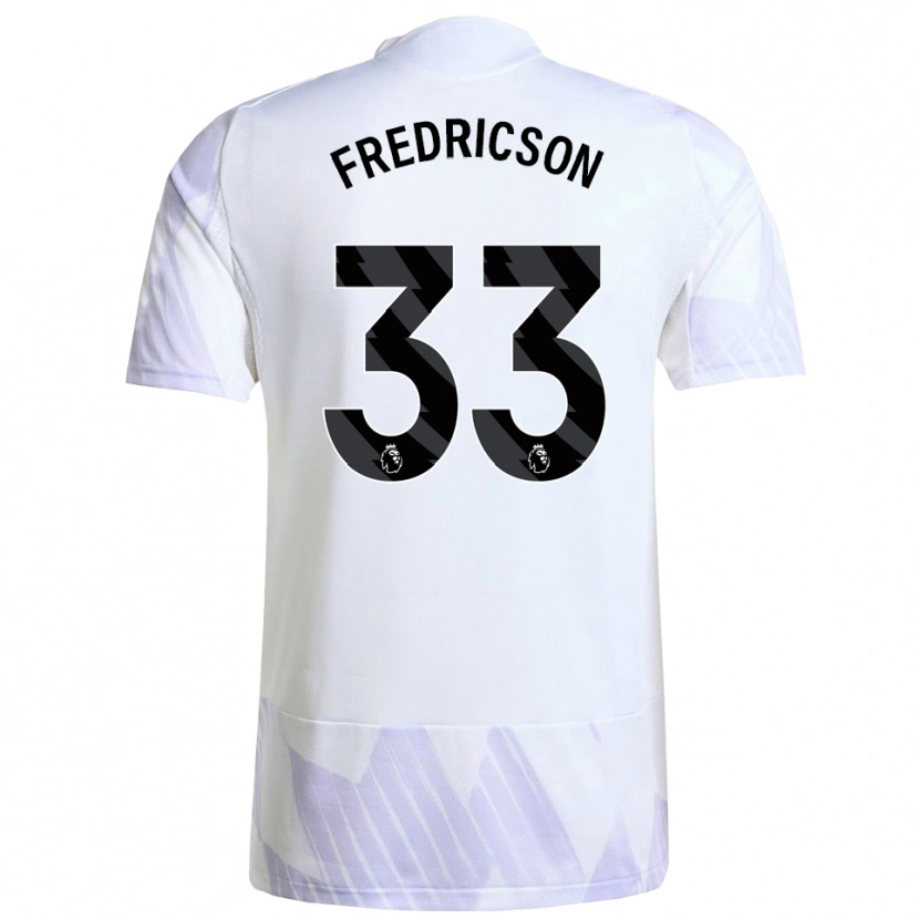 Danxen Pánské Tyler Fredricson #33 Bílá Fialová Fialová Daleko Hráčské Dresy 2025/26 Dres