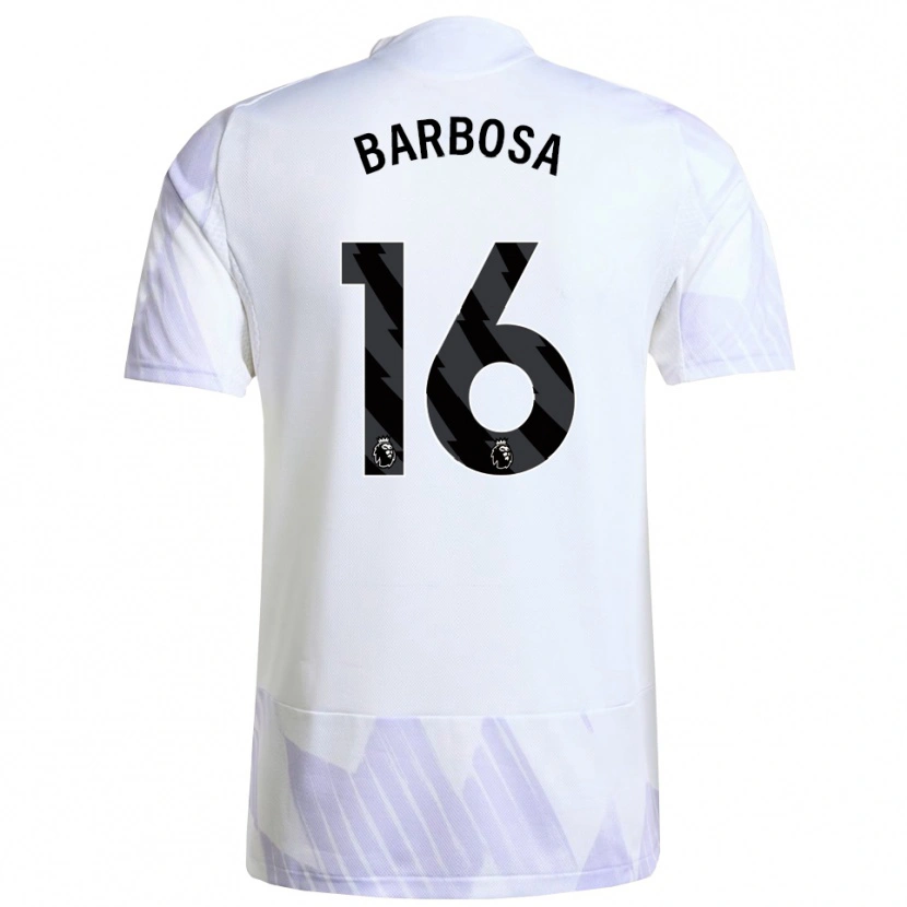 Danxen Pánské Neithan Barbosa #16 Bílá Fialová Fialová Daleko Hráčské Dresy 2025/26 Dres