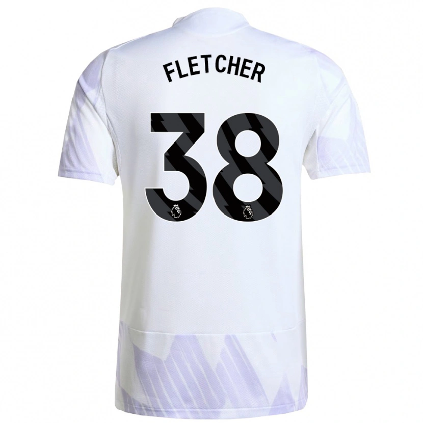Danxen Pánské Jack Fletcher #38 Bílá Fialová Fialová Daleko Hráčské Dresy 2025/26 Dres
