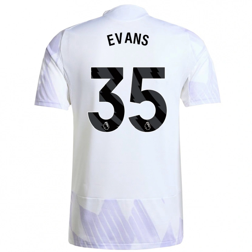 Danxen Pánské Jonny Evans #35 Bílá Fialová Fialová Daleko Hráčské Dresy 2025/26 Dres
