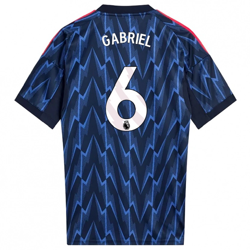 Danxen Pánské Gabriel Magalhães #6 Tmavě Modrá Červená Daleko Hráčské Dresy 2025/26 Dres