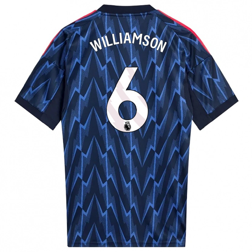 Danxen Pánské Leah Williamson #6 Tmavě Modrá Červená Daleko Hráčské Dresy 2025/26 Dres