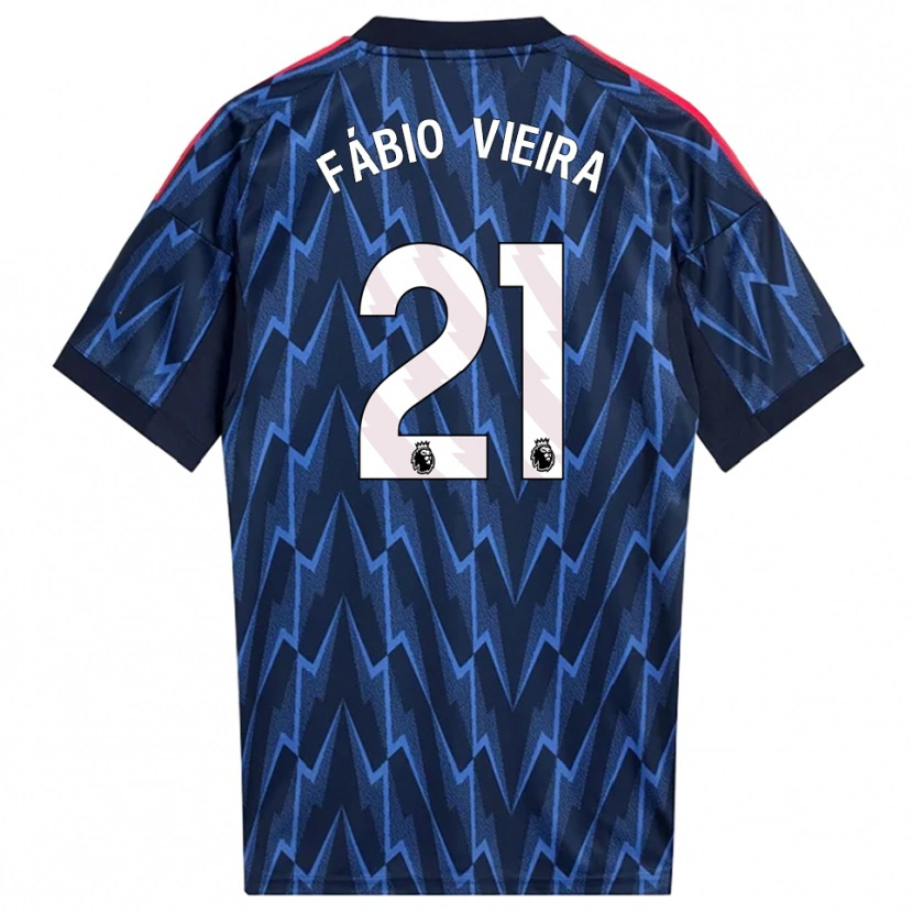 Danxen Pánské Fábio Vieira #21 Tmavě Modrá Červená Daleko Hráčské Dresy 2025/26 Dres