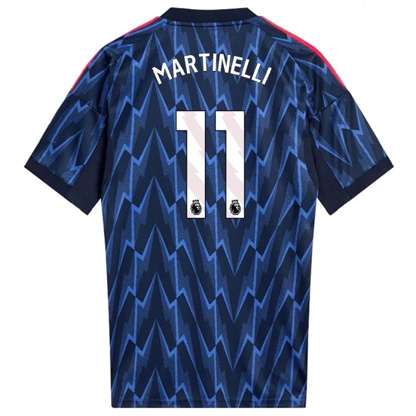 Danxen Pánské Gabriel Martinelli #11 Tmavě Modrá Červená Daleko Hráčské Dresy 2025/26 Dres