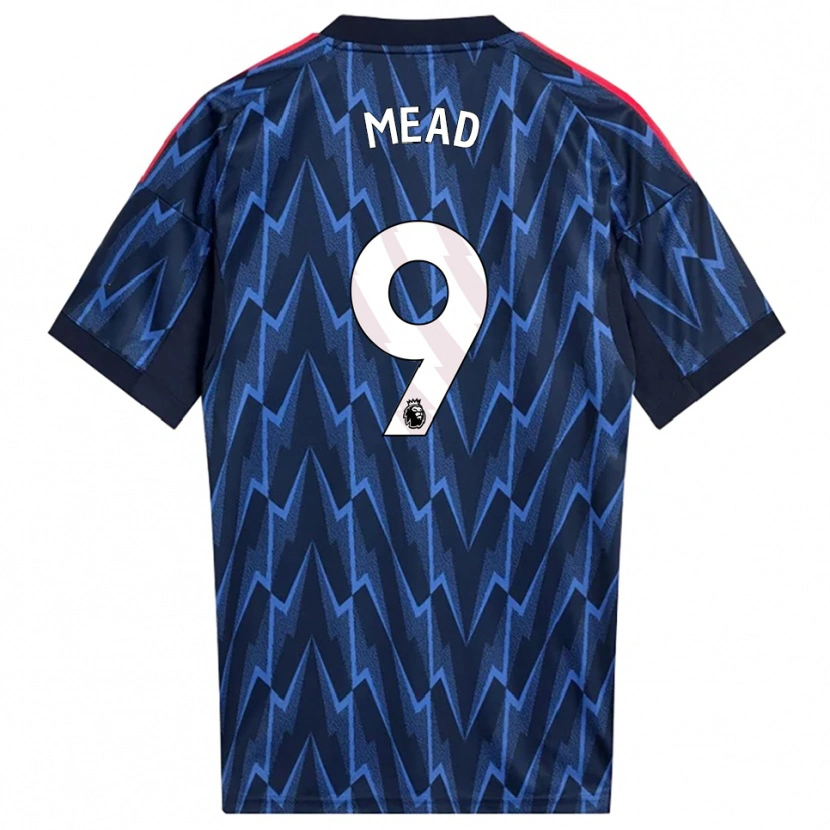 Danxen Pánské Beth Mead #9 Tmavě Modrá Červená Daleko Hráčské Dresy 2025/26 Dres