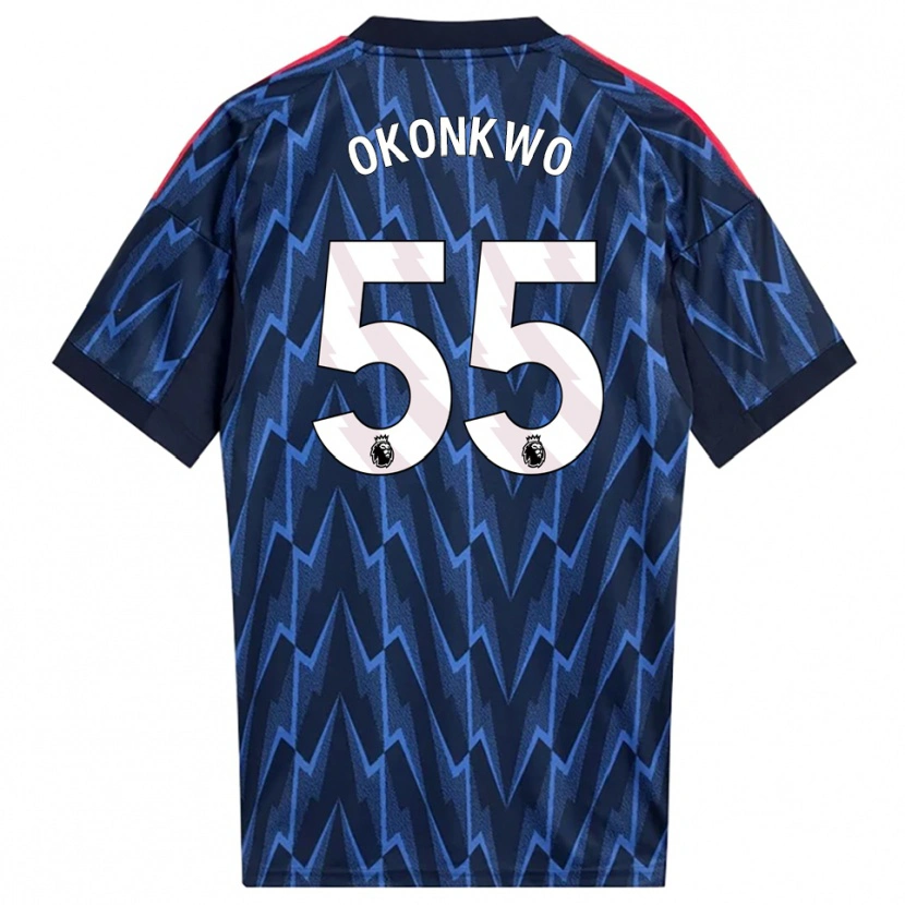 Danxen Pánské Brian Okonkwo #55 Tmavě Modrá Červená Daleko Hráčské Dresy 2025/26 Dres