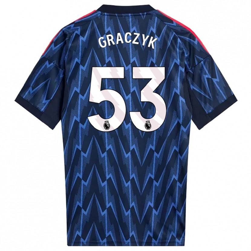 Danxen Pánské Hubert Graczyk #53 Tmavě Modrá Červená Daleko Hráčské Dresy 2025/26 Dres