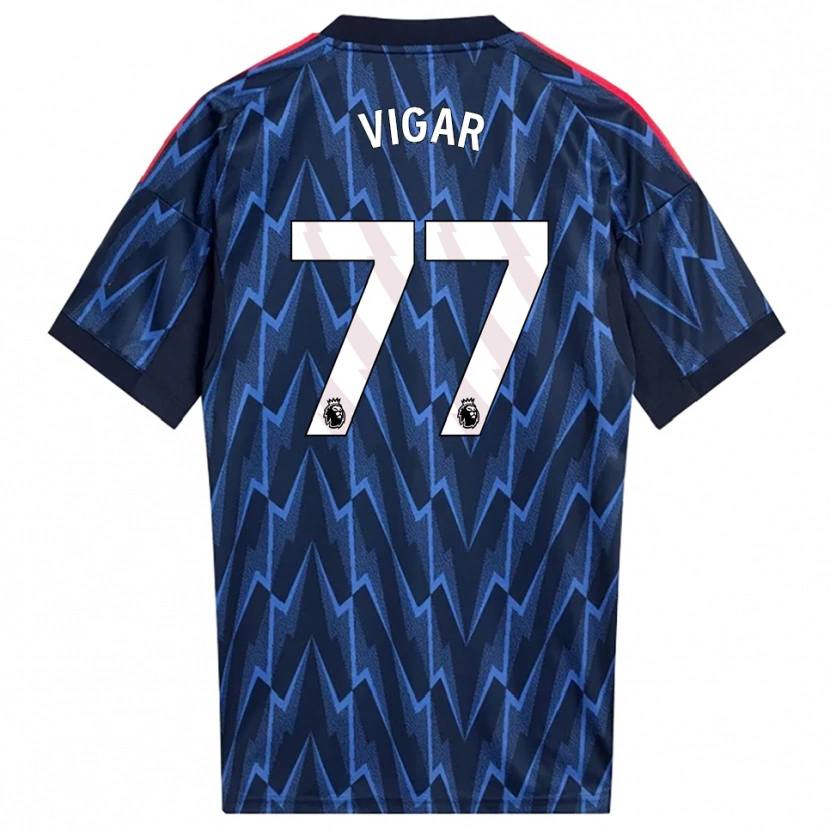 Danxen Pánské Billy Vigar #77 Tmavě Modrá Červená Daleko Hráčské Dresy 2025/26 Dres