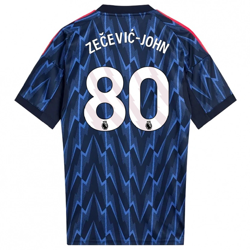 Danxen Pánské Louis Zečević-John #80 Tmavě Modrá Červená Daleko Hráčské Dresy 2025/26 Dres