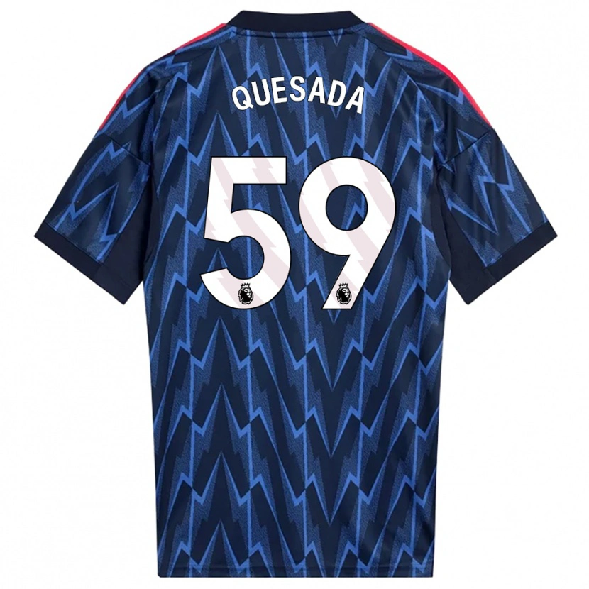 Danxen Pánské Elián Quesada #59 Tmavě Modrá Červená Daleko Hráčské Dresy 2025/26 Dres