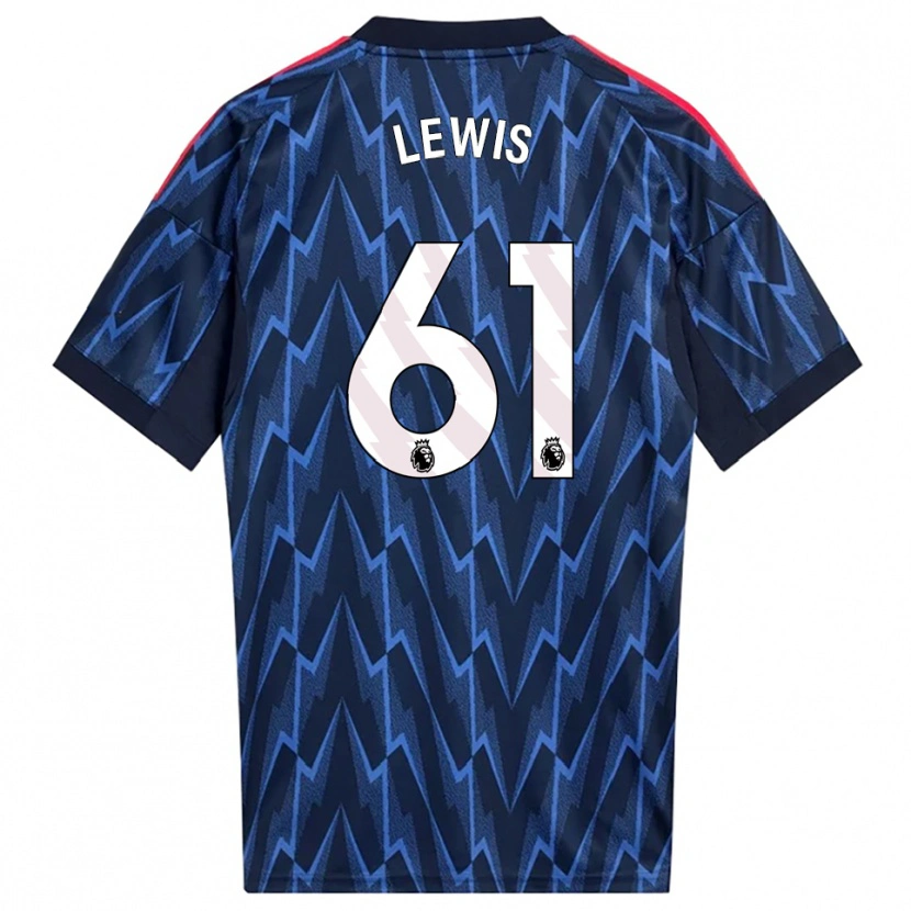 Danxen Pánské George Lewis #61 Tmavě Modrá Červená Daleko Hráčské Dresy 2025/26 Dres