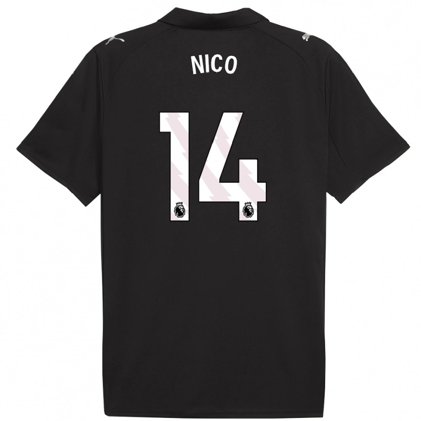 Danxen Pánské Nico González #14 Černá Bílá Daleko Hráčské Dresy 2025/26 Dres