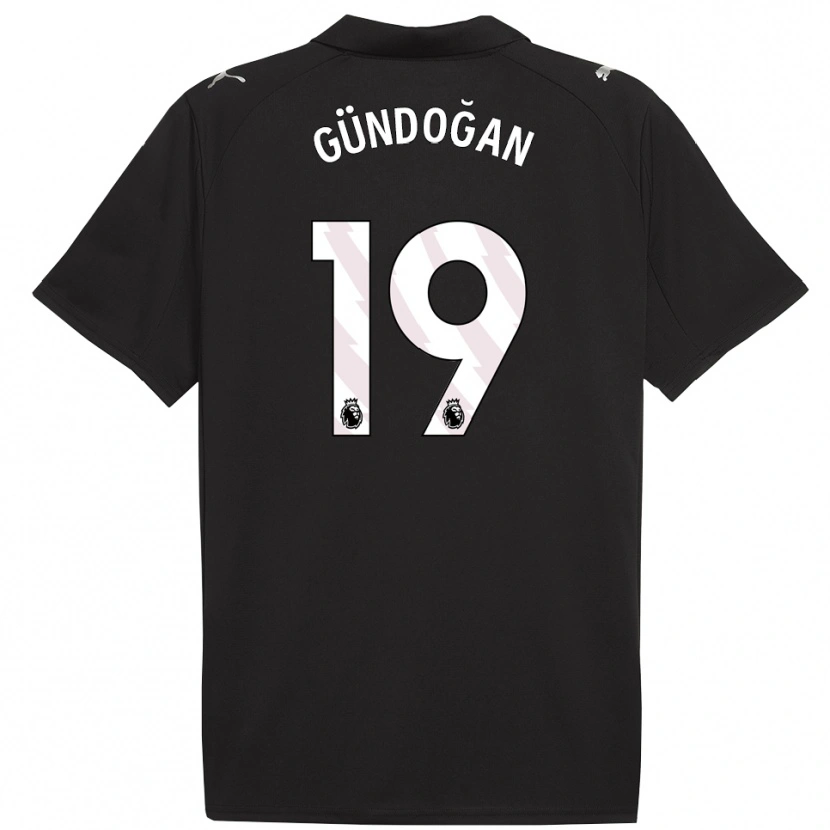 Danxen Pánské İlkay Gündoğan #19 Černá Bílá Daleko Hráčské Dresy 2025/26 Dres