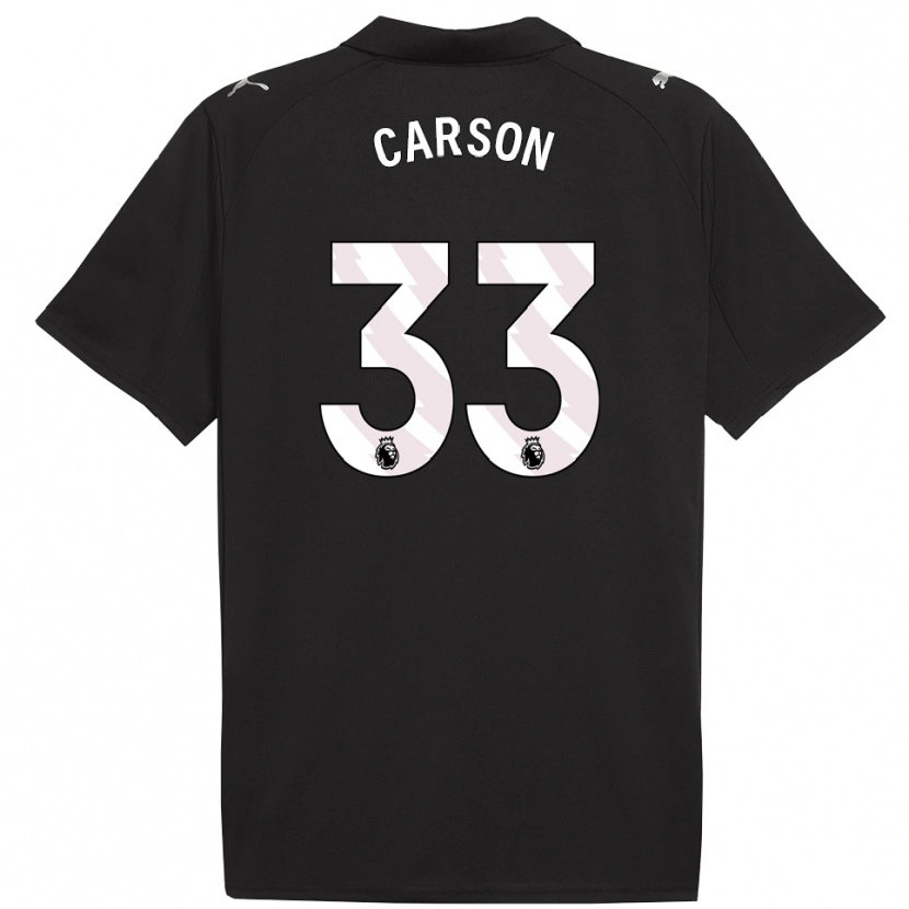 Danxen Pánské Scott Carson #33 Černá Bílá Daleko Hráčské Dresy 2025/26 Dres