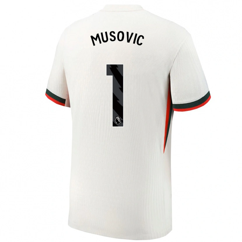 Danxen Pánské Zecira Musovic #1 Bílá Zelená Daleko Hráčské Dresy 2025/26 Dres