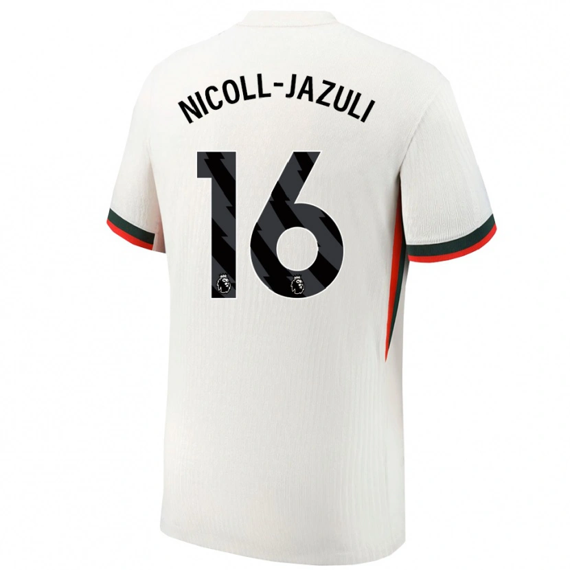 Danxen Pánské Mahdi Nicoll-Jazuli #16 Bílá Zelená Daleko Hráčské Dresy 2025/26 Dres