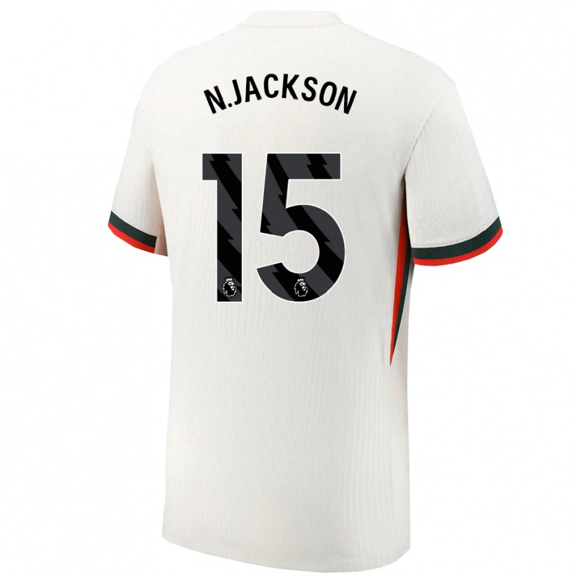 Danxen Pánské Nicolas Jackson #15 Bílá Zelená Daleko Hráčské Dresy 2025/26 Dres