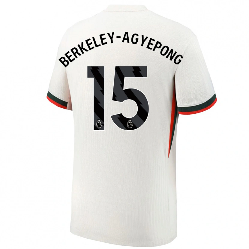 Danxen Pánské Jeremiah Berkeley-Agyepong #15 Bílá Zelená Daleko Hráčské Dresy 2025/26 Dres