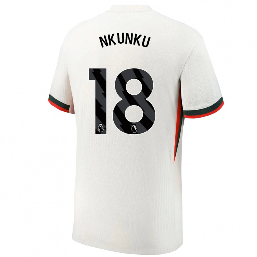Danxen Pánské Christopher Nkunku #18 Bílá Zelená Daleko Hráčské Dresy 2025/26 Dres