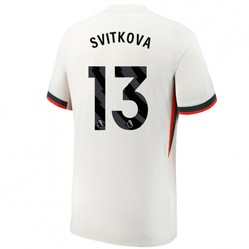 Danxen Pánské Katerina Svitkova #13 Bílá Zelená Daleko Hráčské Dresy 2025/26 Dres