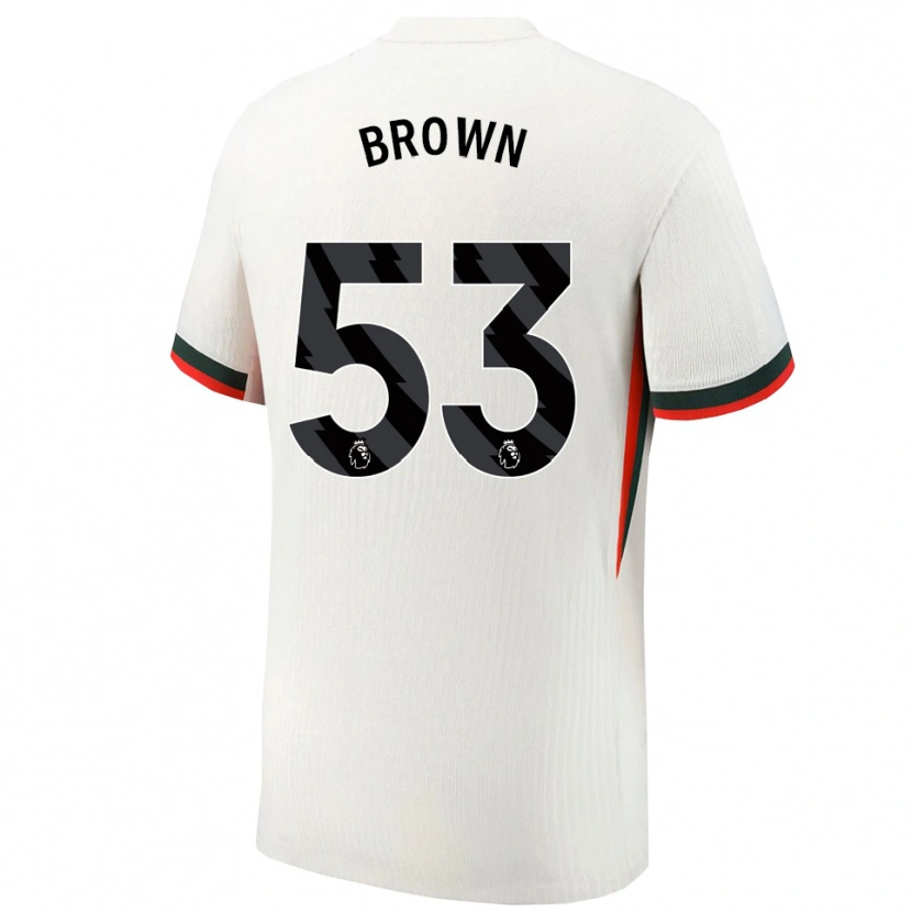 Danxen Pánské Lola Brown #53 Bílá Zelená Daleko Hráčské Dresy 2025/26 Dres