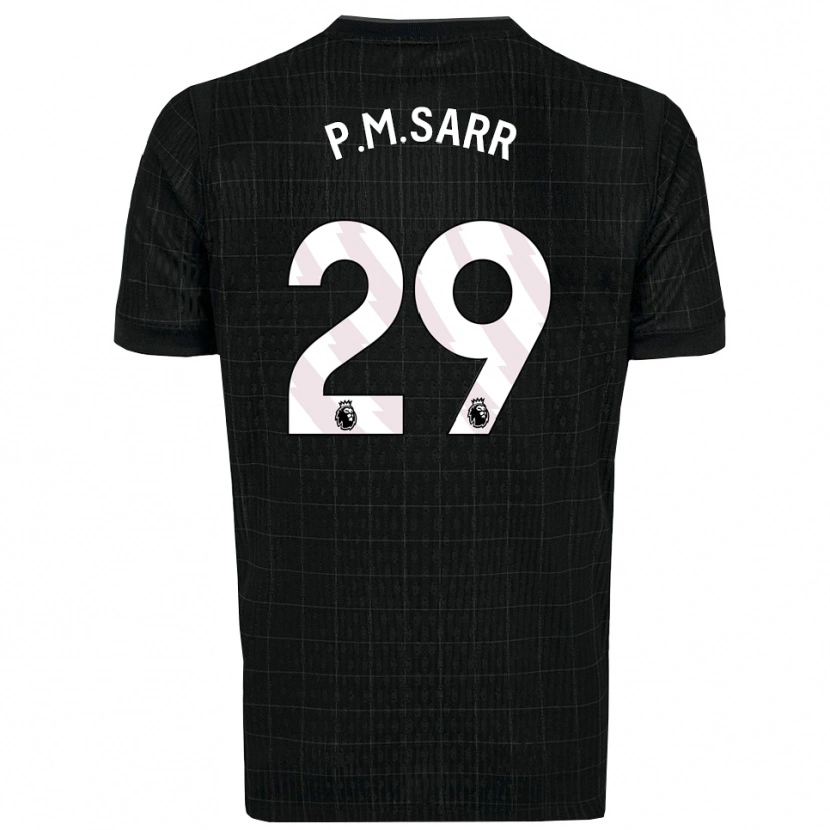 Danxen Pánské Pape Matar Sarr #29 Černá Šedá Daleko Hráčské Dresy 2025/26 Dres
