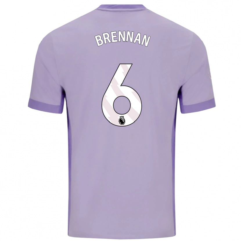 Danxen Pánské Zach Brennan #6 Taro Fialová Bílá Daleko Hráčské Dresy 2025/26 Dres