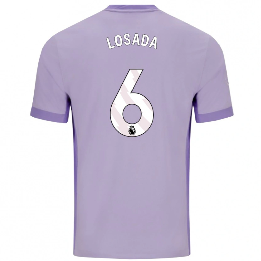 Danxen Pánské Vicky Losada #6 Taro Fialová Bílá Daleko Hráčské Dresy 2025/26 Dres