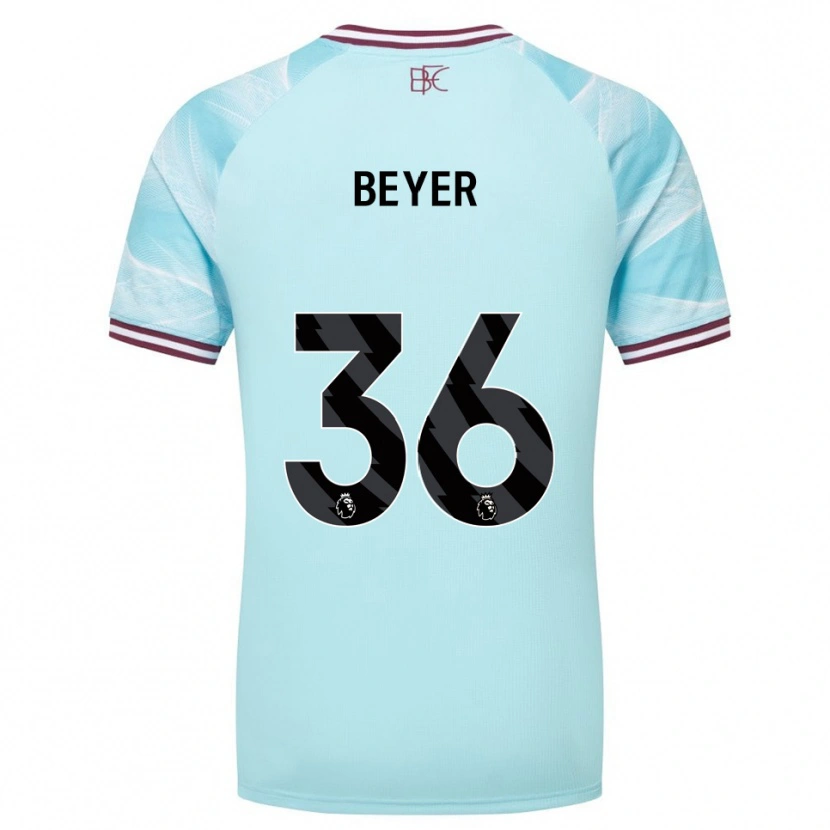 Danxen Pánské Jordan Beyer #36 Nebesky Modrá Burgundská Daleko Hráčské Dresy 2025/26 Dres