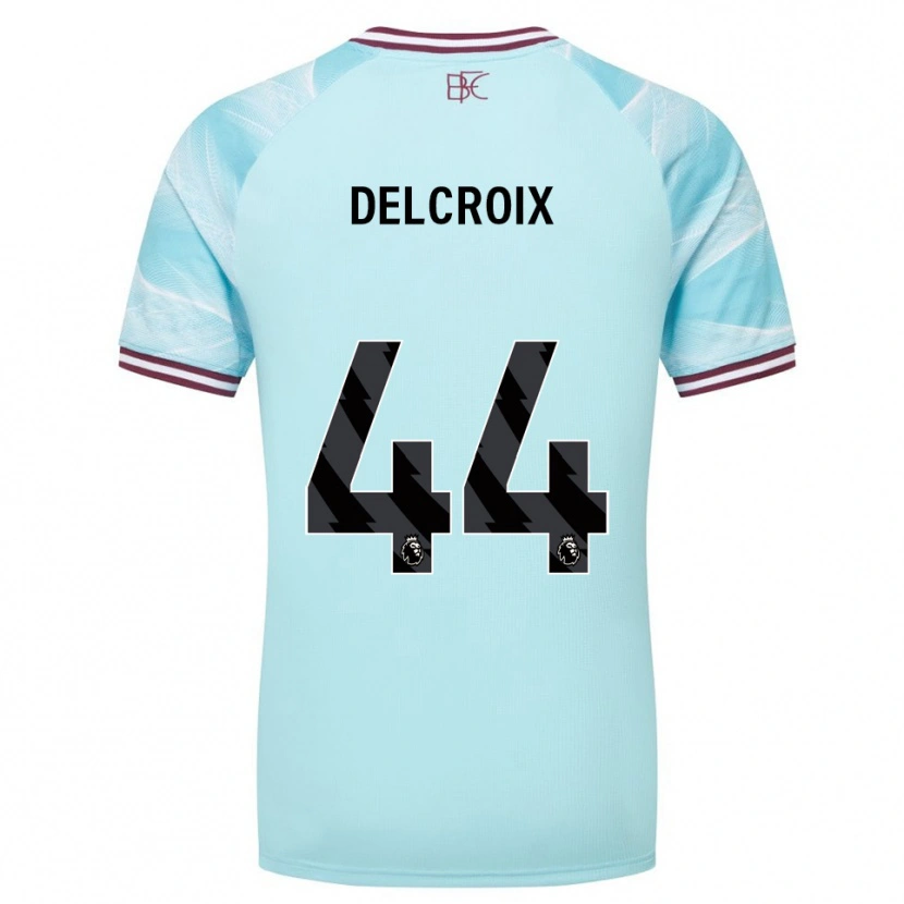 Danxen Pánské Hannes Delcroix #44 Nebesky Modrá Burgundská Daleko Hráčské Dresy 2025/26 Dres