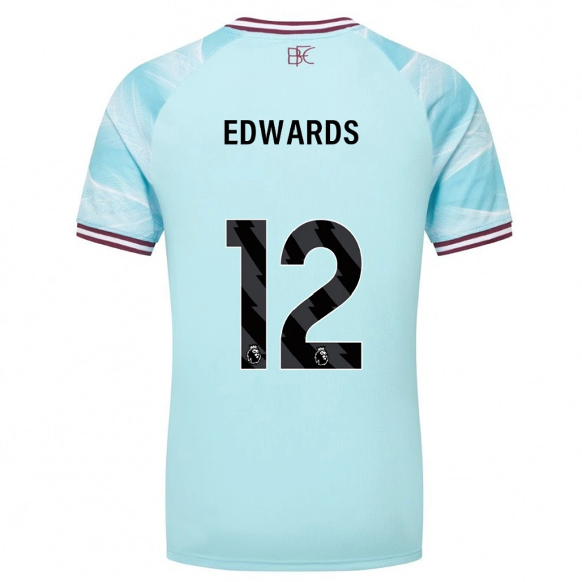 Danxen Pánské Connor Edwards #12 Nebesky Modrá Burgundská Daleko Hráčské Dresy 2025/26 Dres