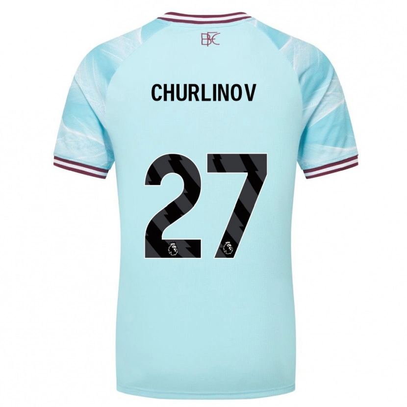 Danxen Pánské Darko Churlinov #27 Nebesky Modrá Burgundská Daleko Hráčské Dresy 2025/26 Dres