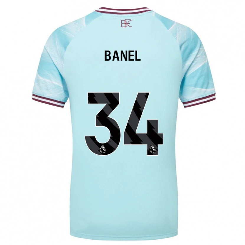 Danxen Pánské Jaydon Banel #34 Nebesky Modrá Burgundská Daleko Hráčské Dresy 2025/26 Dres