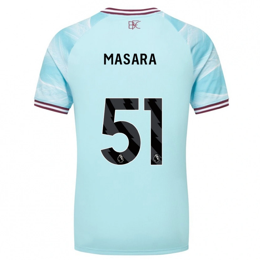Danxen Pánské Vernon Masara #51 Nebesky Modrá Burgundská Daleko Hráčské Dresy 2025/26 Dres