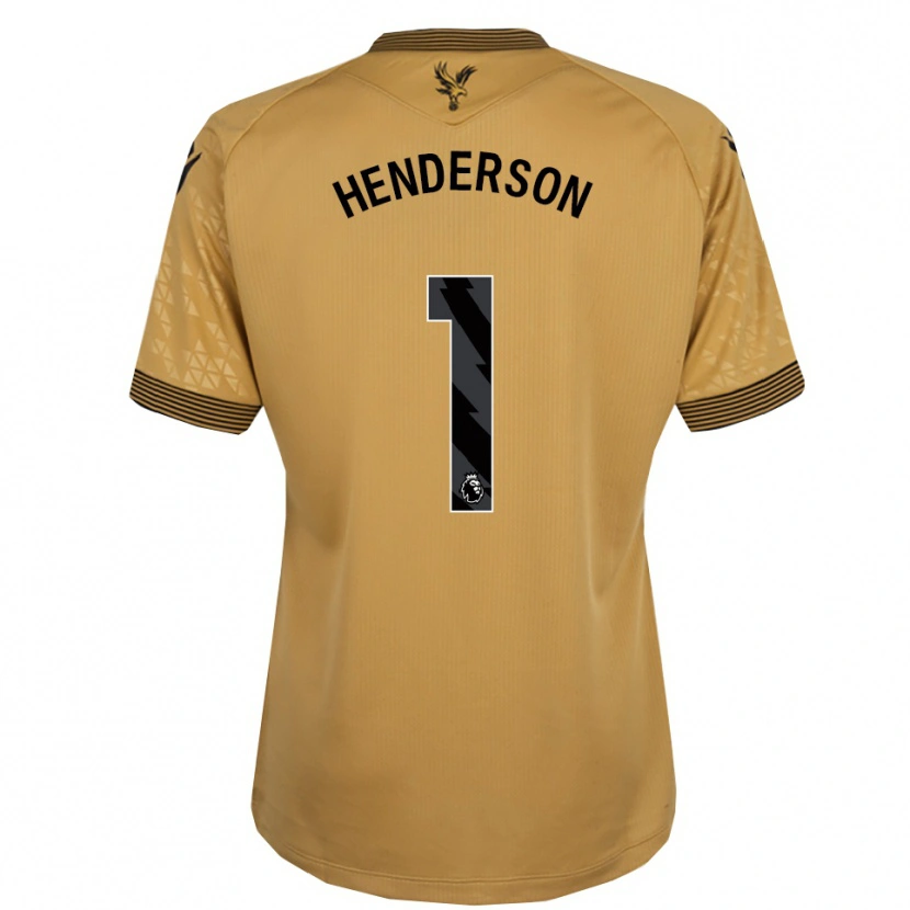 Danxen Pánské Dean Henderson #1 Zlatá Černá Daleko Hráčské Dresy 2025/26 Dres