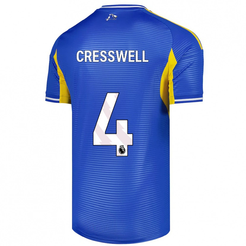 Danxen Pánské Alfie Cresswell #4 Modrá Žlutá Daleko Hráčské Dresy 2025/26 Dres