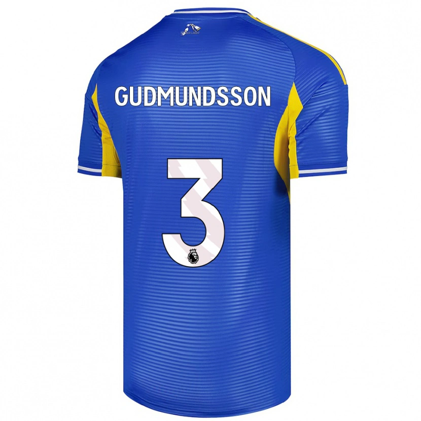 Danxen Pánské Gabriel Gudmundsson #3 Modrá Žlutá Daleko Hráčské Dresy 2025/26 Dres