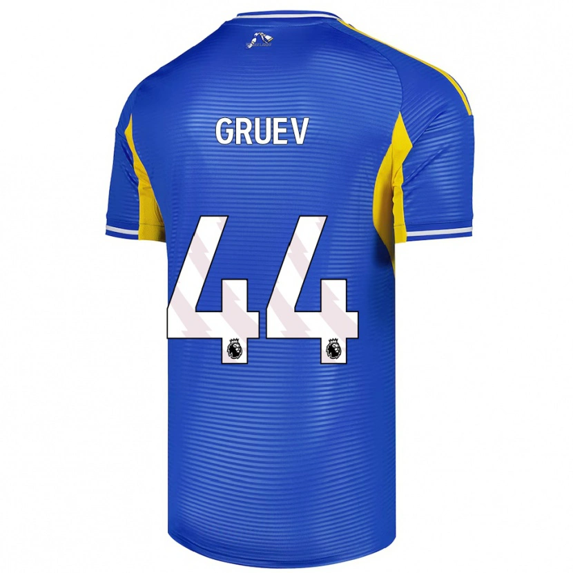 Danxen Pánské Ilia Gruev #44 Modrá Žlutá Daleko Hráčské Dresy 2025/26 Dres