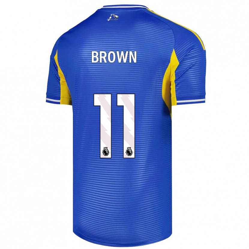 Danxen Pánské Abbie Brown #11 Modrá Žlutá Daleko Hráčské Dresy 2025/26 Dres