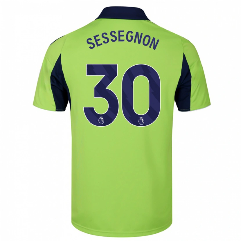 Danxen Pánské Ryan Sessegnon #30 Zelená Tmavě Modrá Bílá Daleko Hráčské Dresy 2025/26 Dres
