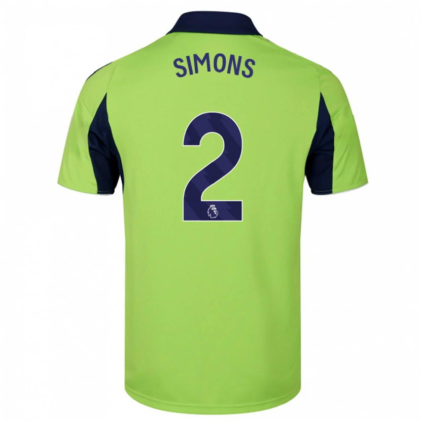 Danxen Pánské Fabien Simons #2 Zelená Tmavě Modrá Bílá Daleko Hráčské Dresy 2025/26 Dres