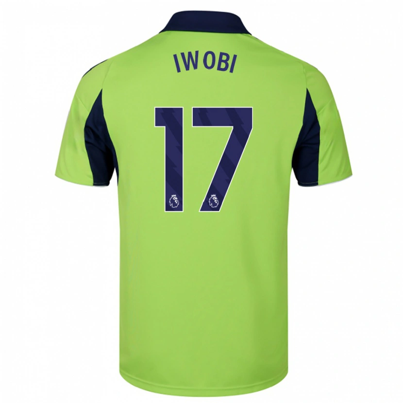 Danxen Pánské Alex Iwobi #17 Zelená Tmavě Modrá Bílá Daleko Hráčské Dresy 2025/26 Dres